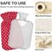 Soft Red & White Dotted Hot Water Bottle with Cover | Winter Warmth for Hands Neck & Shoulders - Shop Internationally! - Buy Online on GoSupps.com