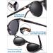 Carfia Vintage Polarized Sunglasses for Men UV400 Protection Retro Fashion Eyewear Hand-crafted Acetate Frame Grey Lens Tortoise Frame - Buy Online on GoSupps.com