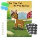 Waenerec Pin The Tail on The Donkey Party Game with 48 Tails Stickers for Kids Birthday Party Decorations Carnival Circus Fiesta Party Supplies