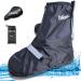 Sweatness overshoes bike waterproof |Incl. Saddle cover & bag |Gr.36-46 - improved sizes |Black and yellow with reflective strips and simple size setting for women and men black 40-43