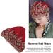 Buy Vintage Embroidered Floral Lace Muslim Turban Caps - Red Wine Stretch Head Wraps for Women | International Shipping - Buy Online on GoSupps.com