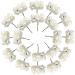 CCINEE 144pcs 30mm Mulberry Paper Mini Flowers - White Artificial Rose Flower for DIY Crafts, Scrapbooking, Wedding Decor - with Stems - Buy Online on GoSupps.com