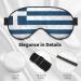 Buy Greek Flag Eye Mask | Soft Adjustable Sleep Mask for Ultimate Comfort | Unisex Nighttime Eye Shade - Buy Online on GoSupps.com
