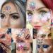 St. Patrick's Day Face Gems | 2 Sheets Crystals Stickers for Festival Makeup | Mermaid Tear Body Jewels for Women & Girls - Buy Online on GoSupps.com