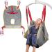 Universal Full Body Lift Sling Lifting Aid Straps for Transfer Lift Assist Transfer Sling with Commode Opening 85kg Max Load Bearing for Elderly Disabled Bedridden