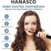 Hanasco Sonic Electric Toothbrush Rechargeable for Adults | 4 Modes, 2 Mins Timer, 8 Brush Heads | Whitening Clean, Soft Bristles | 38,000 VPM | Black - Buy Online on GoSupps.com