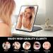 Austrobo 10in Travel Mirror with 72 LEDs, Touch Sensor Dimmable, USB Rechargeable - Portable Makeup Mirror for Travel - Black - Buy Online on GoSupps.com