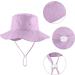 LACOFIA Toddler Baby Sun Hat | Wide Brim Bucket Hat for Outdoor Swim | Adjustable 6-24 Months | Unisex Kids Beach Pool Hat - Purple - Buy Online on GoSupps.com
