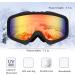 Karsaer Anti-Fog Ski Goggles with UV Protection | Matte Black Frame Red Mirrored Lens | Snowboard Goggles for Men Women Youth - Buy Online on GoSupps.com