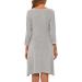 Sykooria Women's Nursing Nightdress | Soft Cotton Maternity Nightgown - Grey - Size Large - Buy Online on GoSupps.com