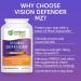 VISION DEFENDER MZ - Meso Zeaxanthin Vegan Eye Supplement for Ocular Health - 90 Capsules - UK Made - Buy Online on GoSupps.com