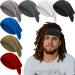 7 Pieces Unisex Dreadlock Caps Dreadlock Bands Elastic Long Hair Spandex Loc Cap Solid Color Dread Head Wraps Braid Bonnet Tube for Men Women