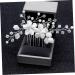 minkissy Wedding Headpiece Bridal Headdress wedding headgear rhinestones pearl flower comb white accessories Pearl Rhinestone Hair Comb Wedding dress Wedding Hair Comb - Buy Online on GoSupps.com