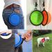 Buy 2-Pack Foldable Dog Travel Bowls - Portable Silicone Feeding Bowls for Pets | Blue & Green 350ml | Ideal for Water & Food with Carabiner Hook - Buy Online on GoSupps.com