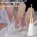 Cat Eye Gel Nail Polish 1Pc Jelly Nude Glitter Pink Magnetic Nail Polish with Magnet Soak-Off UV LED Holographic Gel Polish Sparkly Cat Eye Gel Polish for Nail Art Manicure Salon DIY at Home - Buy Online on GoSupps.com
