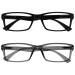 Pack of 2 short-sighted glasses for men and women black/grey MM92-17 -2.00