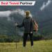 Folding Extendable Walking Cane | Adjustable Lightweight Mobility Aid for Men & Women - Black - Buy Online on GoSupps.com