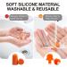 Silicone Soft Ear Plugs for Side Sleepers - 32dB Noise Reduction, Reusable Washable - 3 Pairs for Sleep, Work, Study, Snoring, and Travel | Orange - Buy Online on GoSupps.com