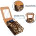 Buy Stylish Brown Leopard Print Leather Lipstick Case Organizer with Mirror | Mini Lip Gloss Holder for Travel | International Shipping Available - Buy Online on GoSupps.com
