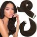 Moresoo Tape in Hair Extensions Human Hair 24 Inch Invisible Tape in Extensions Dark Brown Hair Extensions Tape in 20 Pieces/50g #4 24 Inch #4 Dark Brown