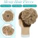 S-Noilite Ash Brown Curly Messy Bun Hair Scrunchie for Women - Synthetic Ponytail Bun Extension Updo Chignon - Buy Online on GoSupps.com