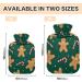 Cozy 2L Hot Water Bottle with Christmas Motif - Soft & Warm Ginger Cookies Design for Winter Relief - Perfect for Bed Hand Neck & Shoulders - Buy Online on GoSupps.com