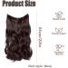 Invisible Wire Hair Extensions with Transparent Wire Adjustable Synthetic Hair Piece Long Wavy Secret Headband Hairpieces for Women 22 Inch Dark Brown - Buy Online on GoSupps.com
