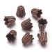 Craftdady 20Pcs Red Copper Flower Spacer Bead Caps Tibetan Metal Floral Bead Cone End Caps 10x10mm for Craft Jewelry Making Red Copper  10x10mm
