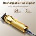 Premium Cordless Hair Clippers for Men - Electric Hair Cutting Kit with Guide Combs & Beard Trimmer | Black Gold Silver - Buy Online on GoSupps.com