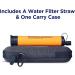 Membrane Solutions Personal Water Filter with Carry Travel Case - Portable Water Purifier for Camping, Hiking, and Emergency Preparedness - Orange - Buy Online on GoSupps.com