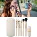 6 in 1 Makeup Brush Set Portable Synthetic Cosmetic Brushes Set for Foundation Blending Powder Eye Shadow with Mirror (White) - Buy Online on GoSupps.com