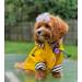 Shop Minezi Waterproof Dog Coat - Reflective Buttons Adjustable Strap & Removable Hood | Yellow XS (38-42cm) - Perfect for Rainy Days - Buy Online on GoSupps.com