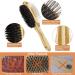 Melliex Cat & Dog Brush - Dual-Sided Brush with Wild Boar Bristles & Needle Brush for Short & Long Hair Pets - Perfect for Grooming Cats & Dogs Internationally - Buy Online on GoSupps.com