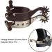 Frdhee West Cowboy Spores - Handcrafted Vintage Horse Gear (2 Pieces) - Rotatable Design for Riding Enthusiasts - Buy Online on GoSupps.com