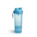 Smartshake Slim Protein Shaker Bottle With Storage 400ml to 500ml Leakproof BPA Free Small Protein Shake Bottles Smart Shaker Cup for Women + Men (Neon Blue)