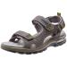 Outpro men's outdoor sports sandals light leather trekking hiking hiking sandals men's off-road summer sandals with Velcro fastener waterproof shoes 45 EU gray