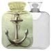 Naanle vintage anchor heat bottle with reference transparent hot water bottle 2l large hot hot water bottle for bed hand feet warmer pain relief heat and cold therapy