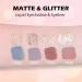Erinde Liquid Glitter Eyeshadow & Eyeliner Set - Grey Silver Glitter, Blue Shimmer Gel, Matte & Shinny Eye Shadow, Long Lasting & Highly Pigmented - #04 Pink - Buy Online on GoSupps.com