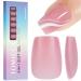 TOMICCA Extra Short Coffin Nail Tips 180PCS Soft Gel Nails Tips 3 in 1 Base Coat Coverage No Filed pre-colored Press on nail tips Matte Full Coverage Nail Tips for Nail Art Extensions15 sizes-Pink Extra Short Coffin-pink
