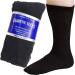 Creswell 3 Pairs Diabetic Crew Socks Made in USA (Black 10-13 Size)