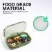 Sukuos 6 Compartments Travel Pill Organizer | Portable Daily Pill Box for Vitamins & Supplements | Easy Open Small Medicine Case - Green - Buy Online on GoSupps.com