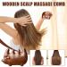 Portable Natural Wood Scalp Massage Comb - Wide Tooth Curb for Family & Friends | Perfect Birthday Gift - Buy Online on GoSupps.com