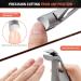 BEZOX Ergonomic Angled Head Toenail Clipper for Senior Thick Nails - Large Nail Clippers with Metal File for Men and Women (Large-Silver) - Buy Online on GoSupps.com
