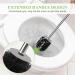 Compact Toilet Brush with Stainless Steel Handle - Space Saving and Drip-Proof - Easy Assembly - Deep Cleaning - 1 Pack - Buy Online on GoSupps.com