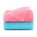 2 Pcs African Net Sponge  African Exfoliating Clean Bath Sponge  Bath Bath Towels Nylon Net Wash Cloths Back Scrubber for Shower  Suitable for Daily use (Lake Blue Pink) Lake blue  pink