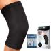 Doctor Developed Knee Brace / Knee Support / Compression Sleeve SINGLE & DOCTOR WRITTEN HANDBOOK - Relief for Joint Disease (Osteo/Rheumatoid) Tendonitis Running & Weightlifting (Black XL) Black (XL)