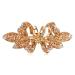 Sankuwen Crystal Rhinestones Hair Barrette French Hair for Women Small Hairpin for Mom Butterfly Hair Clips (Champagne)