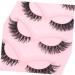 Beaupretty 5 Pairs fake eyelashes false lashes false eyelash bulk lashes eyelashes natural look eye lashes bulk lash strips lashes in bulk lashes bulk make up artificial fiber extend - Buy Online on GoSupps.com