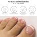 VOTACOS White Flower French Toenail Gel Nail Strips - No UV Easy Pedicure Kit with Wooden Stick Nail File & Prep Pads - Perfect for Stunning Toes - Buy Online on GoSupps.com