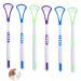 Set of 6 Tongue Scrapers 2in1 for Adults and Children Tongue Scraper Tongue Cleaner for Removing Bad Breath Improves Your Oral Hygiene